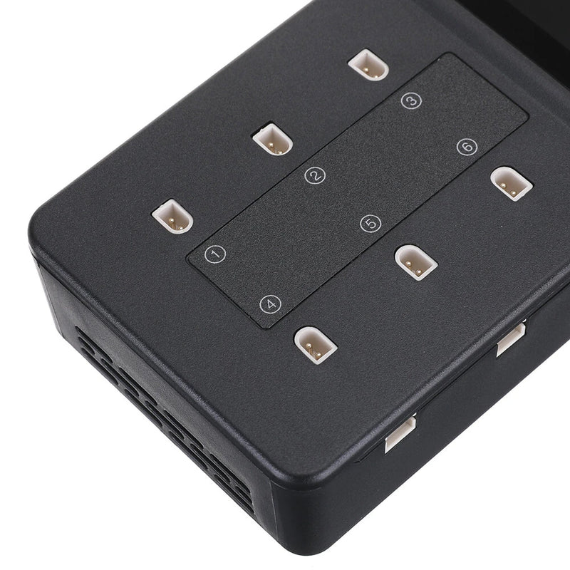 GEPRC WooPower W63 78W 3A*6 6 Ports  1S Lipo Battery Charger Discharger with Storage Function 1.54-Inch IPS Display Support LiPo/LiHV/LiFe 1S Battery PH2.0/BT2.0  Plug