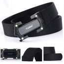TUSHI Strong Metal Automatic Buckle Black Belt Wear-resistant Tough 125cm Nylon Belts For Men Breathable Canvas Designer Belt Training