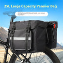 WEST BIKING 25L Bicycle Pannier Bag Waterproof Bike Rear Seat Bag Large Capacity Tail Seat Luggage Carrier Cycling Bags for MTB