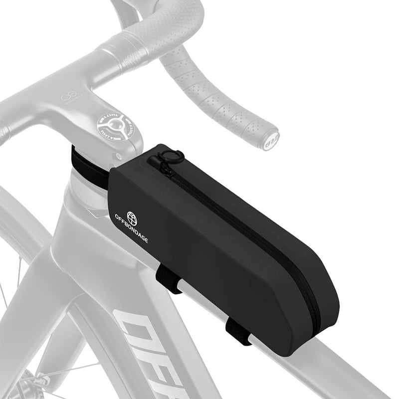 OFFBONDAGE 2L Waterproof Bicycle Top Tube Bag Convenient Zipper Large capacity Bike Front Frame Bag with Bolt Belt for MTB Riding