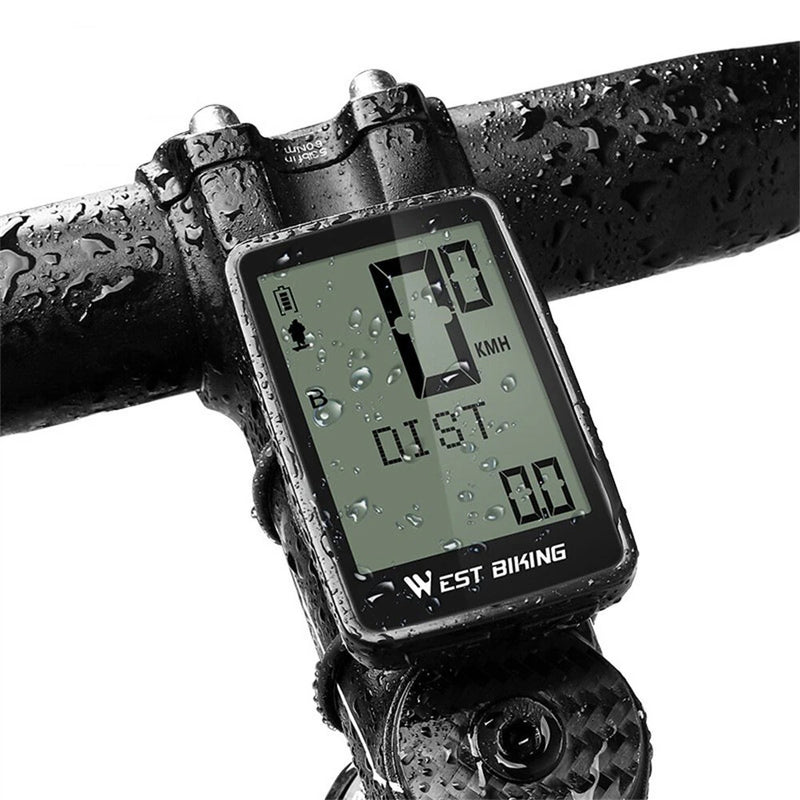 WEST BIKING 5 Languages Bike Computer 21 Functions Touch Screen USB Charging Waterproof Wireless Bicycle Speedometer Odometer for MTB Road Cycling