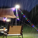 IPRee Outdoor Camping Light String Warm+Colorful Light 20M USB+Solar Rechargeable Waterproof Light Chain Portable Scalable Suspended Sky Tent Atmosphere String Light