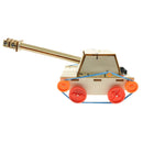 DIY Electric Tank Wooden Puzzle Model Primary School Student STEAM Science Physics Learning Early Education Toys for Children
