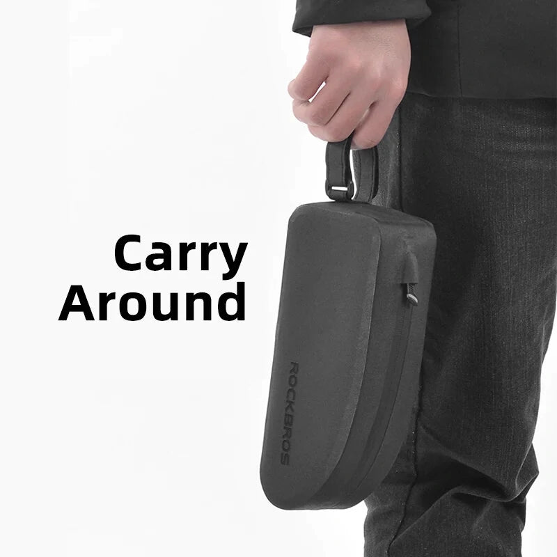 ROCKBROS Waterproof Bike Bag 1.6L Large Capacity Cycling Top Front Tube Frame Bag Bicycle Equipment for MTB Road Bicycle