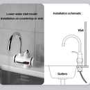 Smart Digital Instant Electric Water Heater Faucet Temperature Adjustable Tankless Water Heater Bottom Inlet Fast Heating Faucet Kitchen Bathroom