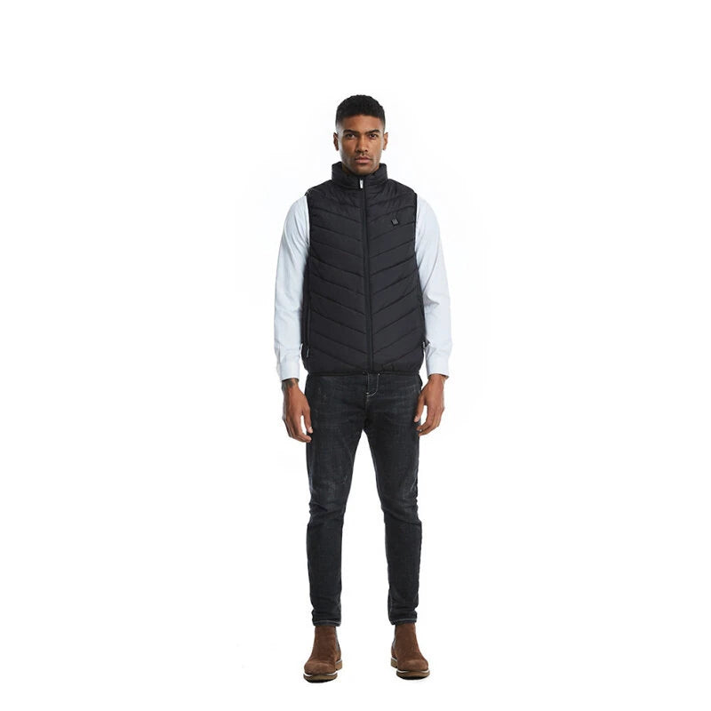 TENGOO HV-13 Heated Vest 13 Heating Areas Oversized Women Men Winter Vest Self Heating Vest Usb Electric Thermal Vest Jacket Outdoor Vest