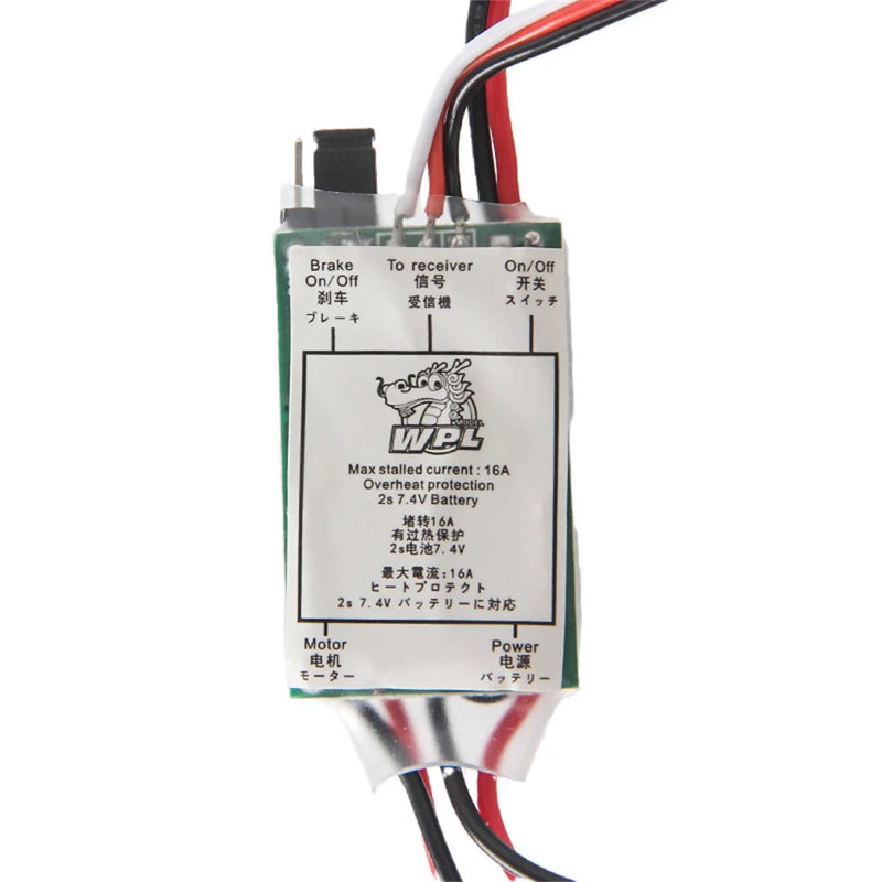 15A Brushed ESC Speed Controller for WPL C14 C24 B24 B36 1/16 RC Cars Vehicles Models Upgraded Spare Parts