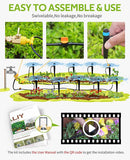 28m DIY Garden Flowering Water Dripping Spraying Irrigation System Greenhouse Planting