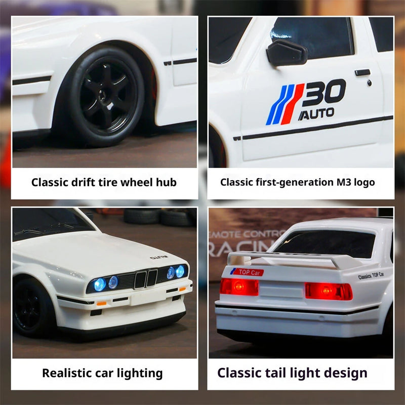 668 669 RTR 1/24 2.4G 4WD Drift RC Car Mini Racing LED Light Desktop Remote Control High-Speed Motor On-Road Vehicle Model Boys Gifts Toys