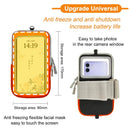 Warmspace 1pcs Electric Heated Mobile Phone Bag Multifunctional Antifreeze Case with Rope for Outdoor Travel in Winter