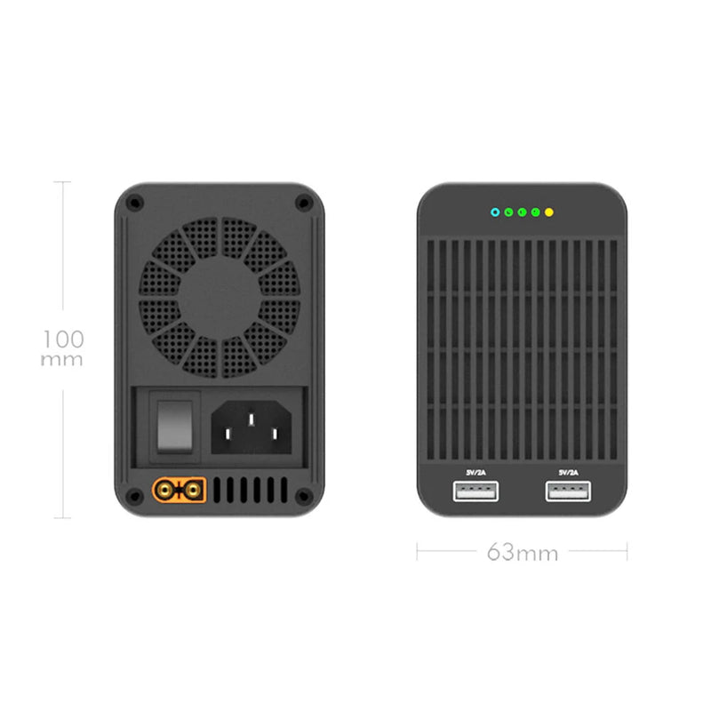 ISDT SP2417 BattGo 400W 17A LED Indicator Light Smart Power Supply Adapter With Dual USB Charging Output