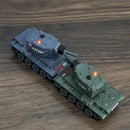 WENNANFENG BRRRRT 1/64 2.4G Mini RC Tank Desktop Simulation Battle Tracked Full Proportional Remote Control Shooting Vehicles Models with Infrared Combat 360 Rotating Turret Micro Toys