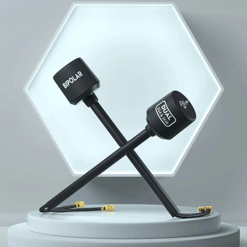 Flywoo Bipolar Dual-Band Antenna 5.8GHz/2.4GHz UFL for DJI O3 Air Unit - Simultaneous RX/TX FPV Drone