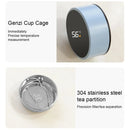 200ML Temperature Display Mini Thermos Water Bottle Smart Stainless Steel Thermos Digital Display Thermos Cup for Office Outdoor