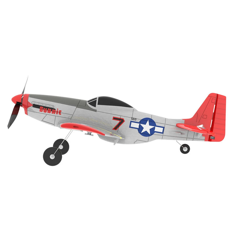 Eachine Mini Mustang P-51D V2 EPP 400mm Wingspan 2.4G 6-Axis Gyro RC Airplane Trainer Fixed Wing BNF/RTF One Key Return Compatible DSM S-BUS Protocol for Beginner