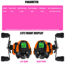 SAMOLLA  Electronic Bait Casting Fishing Reel Large LED Screen 7.2:1 High Speed 10kg Max Drag Deep Position Memory Fish Alarm USB Rechargeable Casting Reel for Beach River Lake Offshore