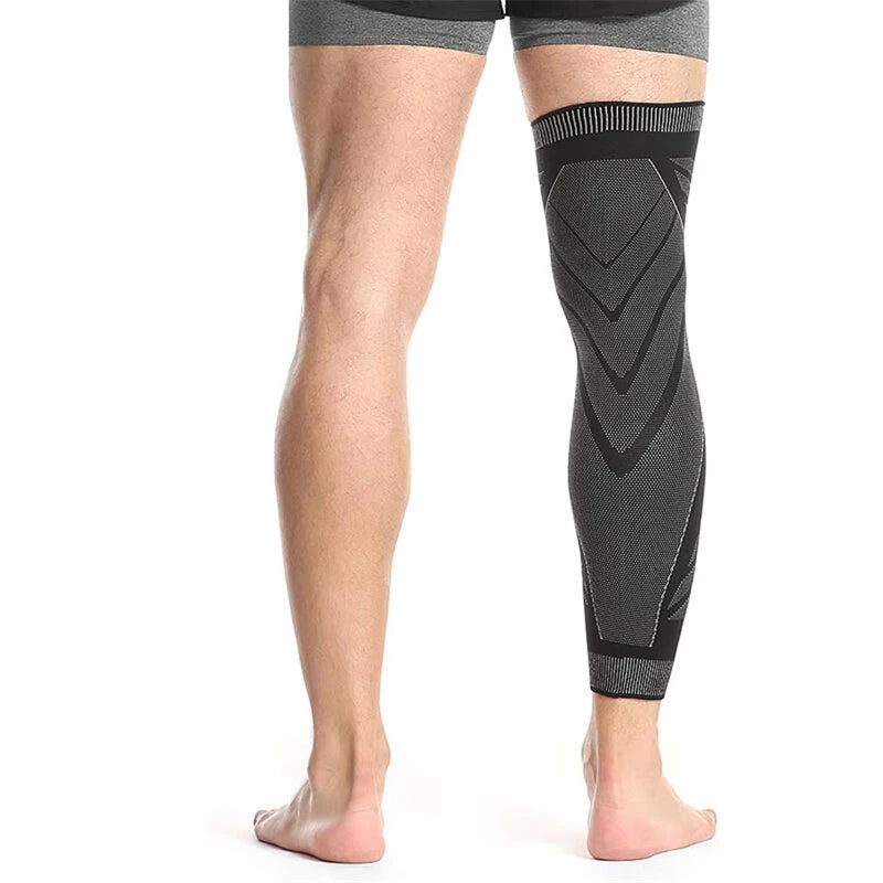 AOLIKES Long Leg Compression Sport Protective Sleeves Full Leg Sleeve Elestic Brace Knee Support Protect Basketball Football Knee Pain Relief