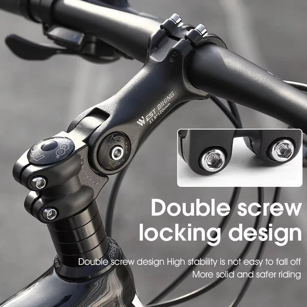 WEST BIKING 60 Adjustable Bicycle Handlebar Booster 25.4mm Aluminum Alloy Bike Front Fork Stem Adapter