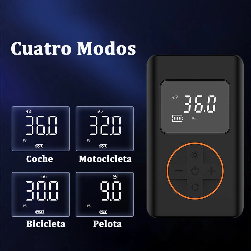 XANES 150PSI Portable Mini Smart Electric Inflator Pump 2000*2 mAh Digital Display USB Charging LED Light Multifunctional Tire Inflation Pump for Car Motorbike Bicycle Balls
