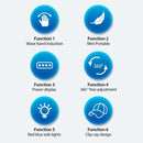 Motion Sensor Smart LED Headlamp Rechargeable Flashlight Red and Blue Warning Headlight Portable Clip-on Cap Light with 8 Lighting Modes for Outdoor Camping Hiking Fishing Running