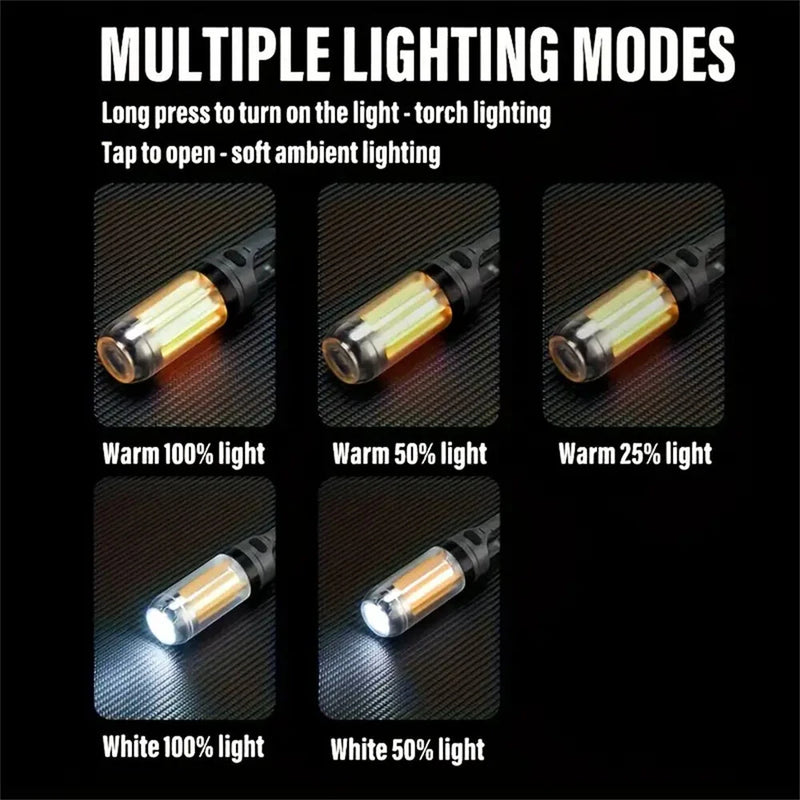 IPRee Rechargeable LED Portable Light Super Bright Flashlight Camping Light Work Light 5 Lighting Modes Waterproof Outdoor Light