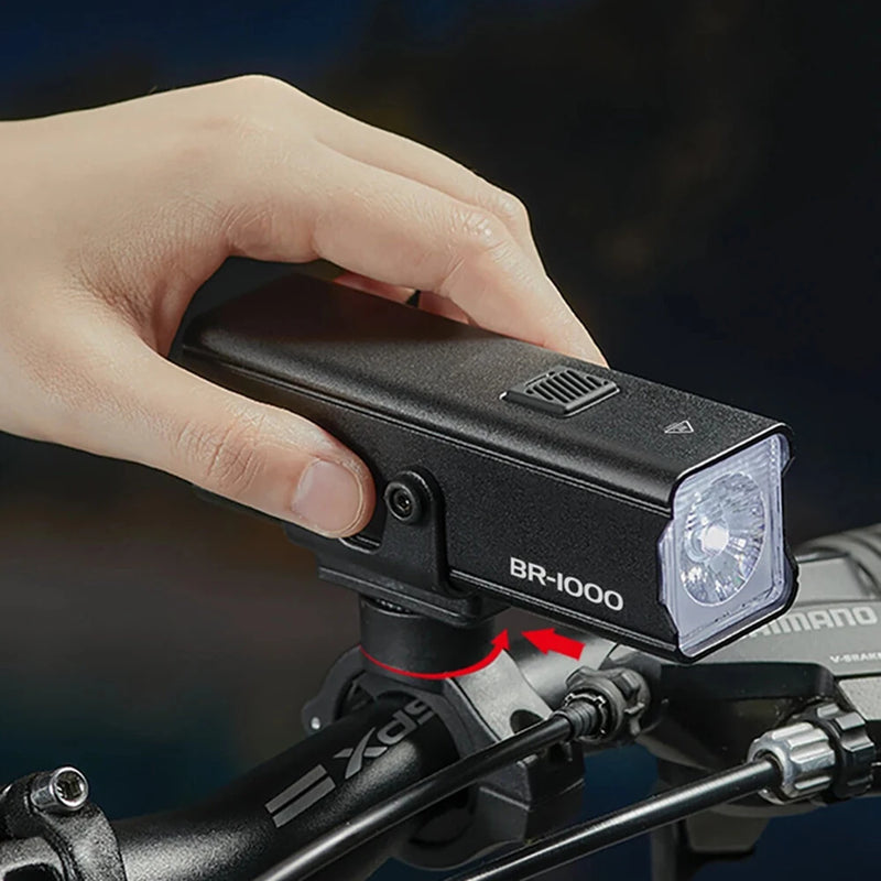CYCLAMI BR 1000LM Highlight Bike Headlight 4500mAH 5 Gears Modes Lamp Type-C Charging Bicycle Front Light for Outdoor Night Cycling Safety