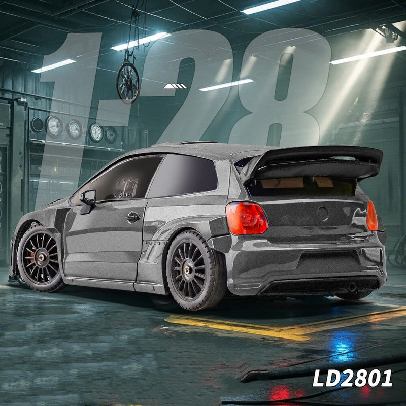 LDRC 2801 PRO RTR 1/28 2.4G 4WD RC Car Gyro Drift for POLO R LED Light On-Road Full Proportional Racing Vehicles Models Toys