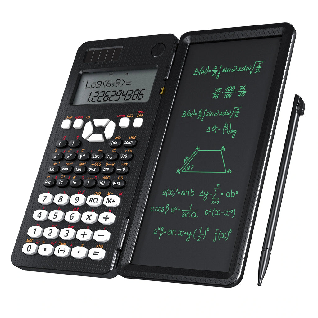 NEWYES 991MS 6.5 Inches Scientific Calculator with LCD Writing Tablet and 349 Functions Solar Energy Science Calculators Notepad Professional Foldable Calculators for School Students Office Assistant