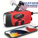 Weather Alert Emergency RadioAM/FM/NOAA Emergency Radio Solar Hand Crank USB Charging Generator 2000mAh Power Bank Flashlight