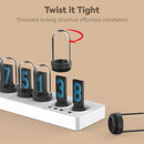 MiniIPS Multi-Function Wireless Control Smart Desktop Alarm Clock 6-Digit Color Screen Digital Clock Wifi Control Quasi-Glow Tube Alarm Clock Wireless Phone Table Decoration