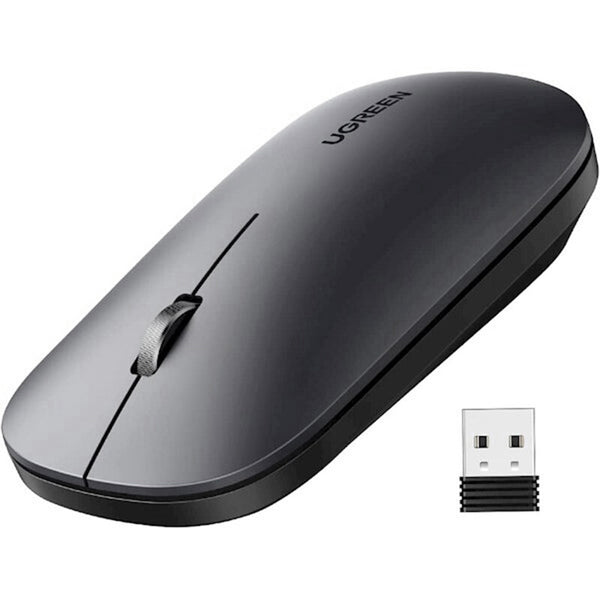 UGreen MU001 Dual Mode Wireless Mute Mouse 3 Buttons 4000DPI Low Power Consumption 2.4G Wireless+BT3.0/5.0 Mice for Home Office Gaming