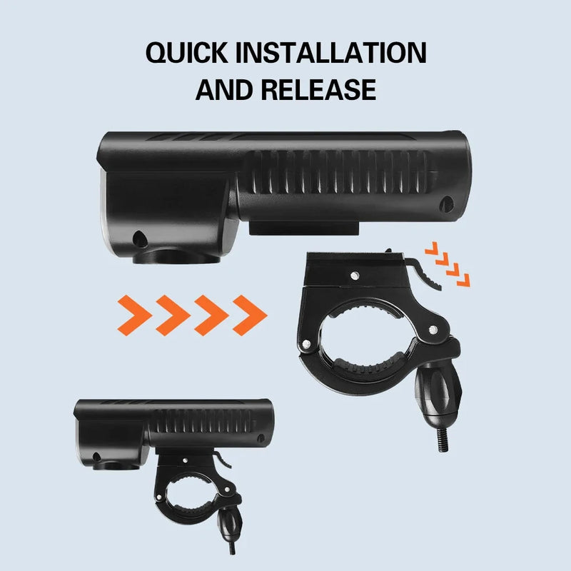 BENGGUO 3 in 1 Bike Headlight 1000Lm Brightness 4400mAh High Capacity Power Bank 8 Light Modes Waterproof Bicycle Front Light with 130db Horn for Night Cycling