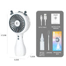 500mAh 3 Speed Mini Portable Electric Fan Spray Water Misting Camping USB Air Conditioner Rechargeable Cordless Cooling Handheld Fan