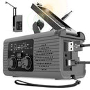 IPRee Hand Crank Emergency Radio Solar Powered Radio with LED Flashlight SOS Alarm Portable Radio for Outdoor Camping and Emergency