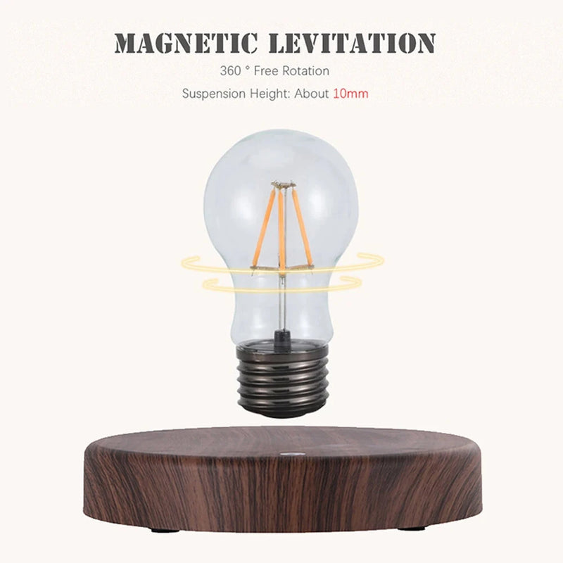 Magnetic Levitation Extravagant Table Lamp Retro Home Living Room Study Porch Desk Magnets Levitation Light Bulb Ornament