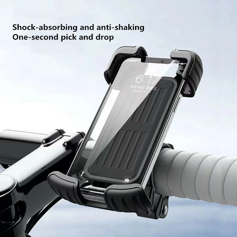 XANES YYS-443 Phone Holder 4.7"-6.8" Adjustable Phone Clip Stand Shockproof Portable Bike Holder Phone Bracket for Bicycle Motorcycle