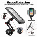 XANES Universal Waterproof Bike Phone Bracket Navigation GPS Support 360 Adjustable Touch Screen Shockproof Bicycle Holder for 4.7-7.2 inch Phones MTB Bike Road Bike