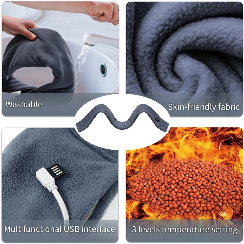 TENGOO Heated Neck Scarf Smart Winter Warmer USB Heating Three Gears with Temperature Adjustable