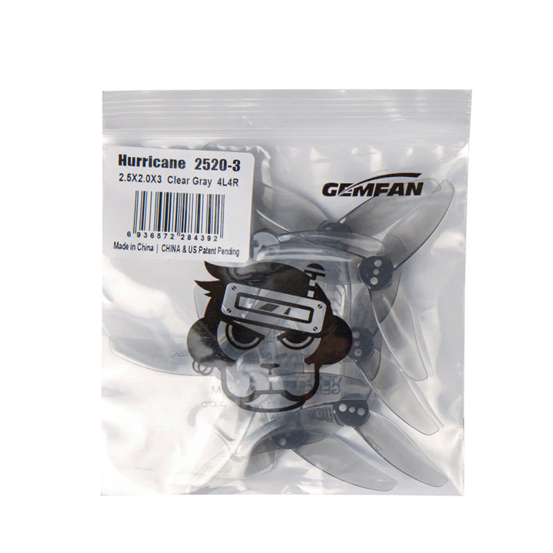 4 Pairs Gemfan Hurricane 2520 2.5x2.0 2.5 Inch 3-Blade Propeller 1.5mm Hole for RC Drone FPV Racing