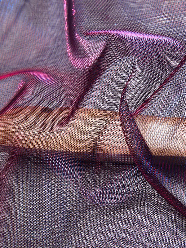 Men Shiny Shimmer Sheer Mesh See Through Short Sleeve T-Shirt