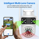 Guudgo Triple Lens Wireless Camera 2MP+2MP+2MP HD Outdoor Waterproof Surveillance Home Camera Mobile Remote 360 Degree Camera