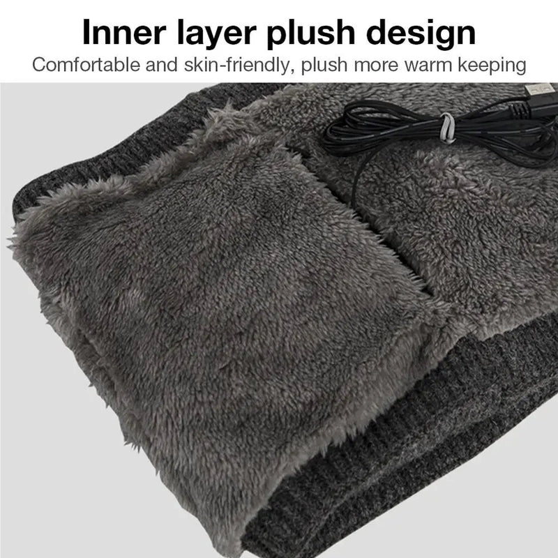 TENGOO Unisex Heated Scarf Neck Wrap Winter Outdoor Electric Heating Scarf Neck Warm Men Heating Keep Fleece Women Neck Wrap Knited Scarf Warmth Gear for  Cycling Climbing Hiking