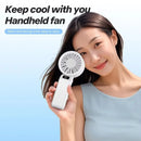 Foldable Handheld Fan 150 High Speed Adjustable Noise Free USB Rechargeable 5000mAh Lightweight Design Cooling