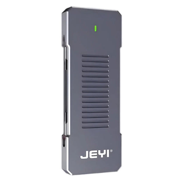 JEYI i9 M.2 NVMe SSD Case 10Gbps USB3.1 Gen2 Portable External Solid State Drive Built-in Type-C Cable Support 2230/2242/2260/2280 SSD Enclosure
