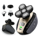 5-in-1 Electric Shaver Razor Rechargeable Shaver Washable 5 Blade Bald Head 4D Floating Cutting IPX7 Waterproof for Men