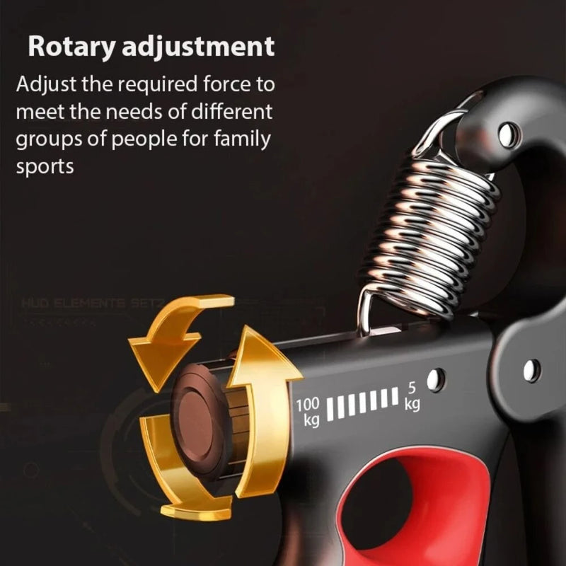 KALOAD 5-100 KG Adjustable Resistance Electronic Counting Hand Grip Strength Trainer Wrist Expander Training Hand Gripper Hand Gripper for Home Gym Fitness