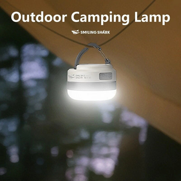 SMILING SHARK Multifunctional Portable Adjustable Lantern Outdoor Camping Tent Light Rechargeable Emergency Lighting