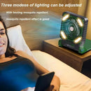 5 in 1 Multifunctional Solar Camping Tent Fan 7800mAh Battery Power Bank LED Light Solar Panel Energy Efficient Cooling System