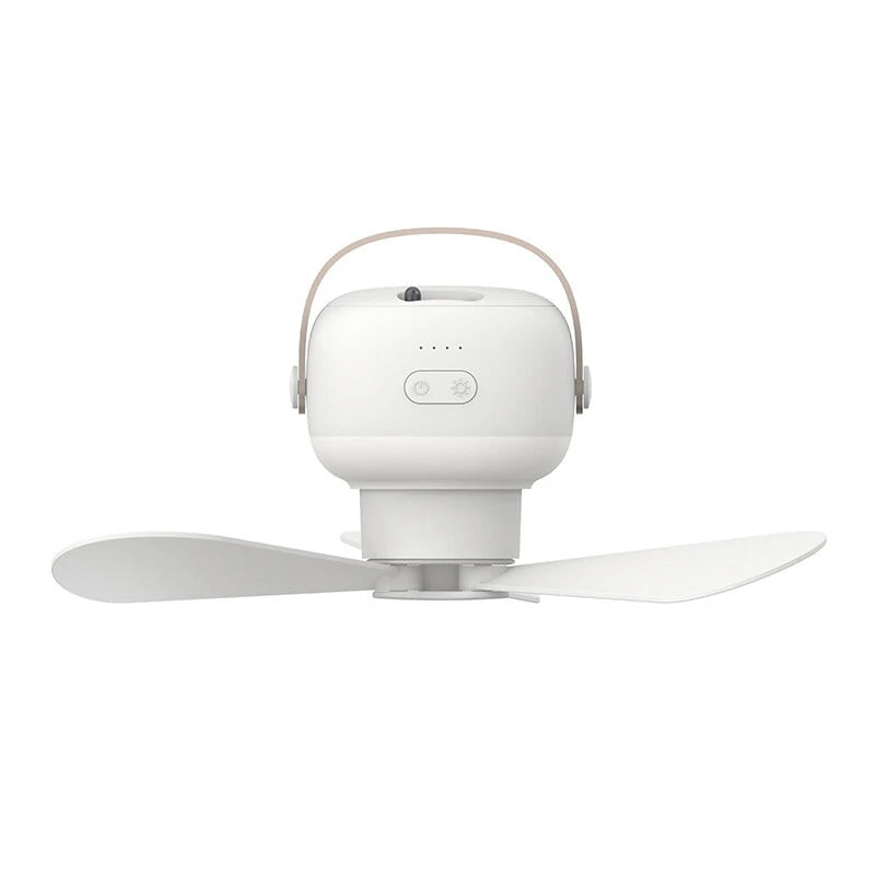 Portable Ceiling Fan 7200mAh Cooling Fan Outdoor Camping Fan Tent Ventilator Cooler Rechargeable Electric Fan Night Light with Remote Control