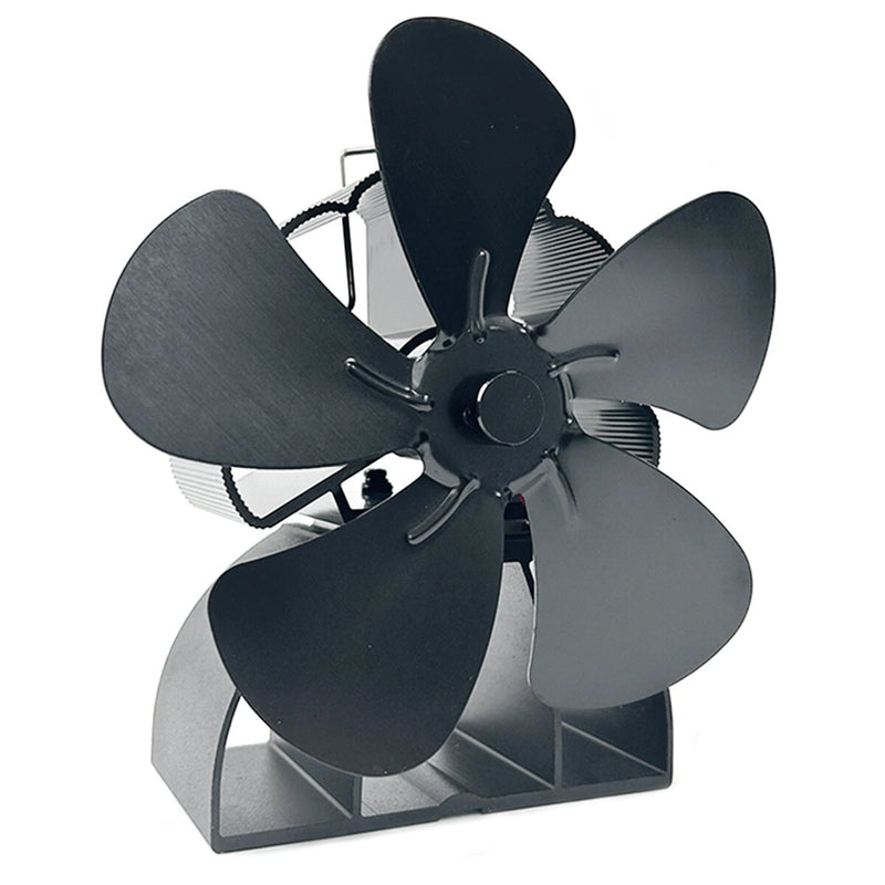 DY565J Energy Saving Fireplace Fan 5 Blade Oven Quiet SafeHeat Powered Stove Fan No Electricity Log Wood Burner Eco Friendly Fan